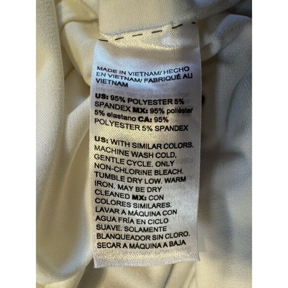 Chicos Shift Dress 2 Large 12 14 Cream Brown Black Red Animal Print Stretch - Picture 9 of 12